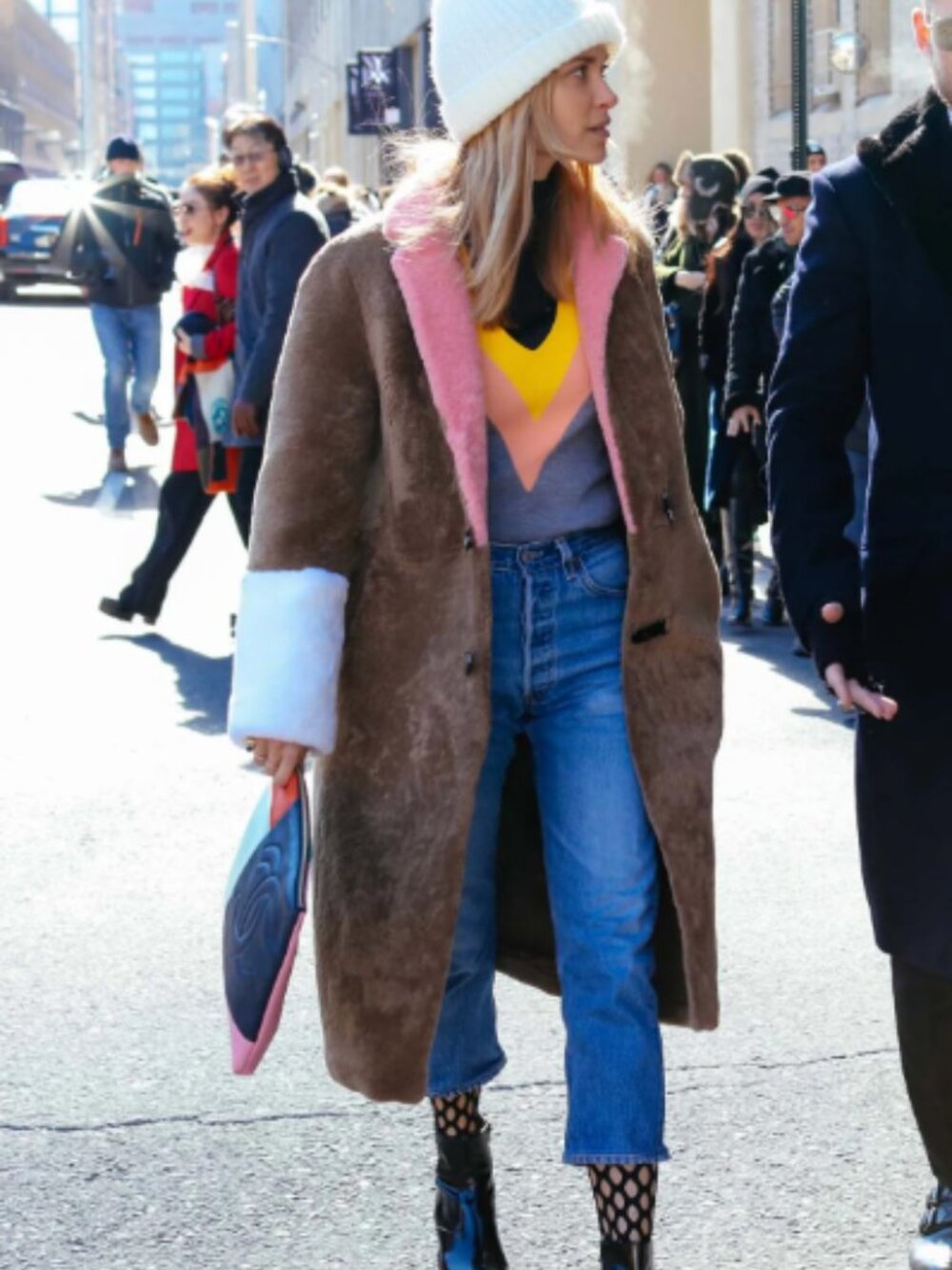 SAKS POTTS FEBBE COAT - GENUINE SHEEPSKIN/SHEARLING - SMALL